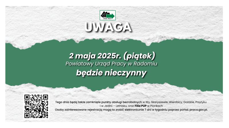 Zdjęcie artykułu 2 maja urząd będzie nieczynny