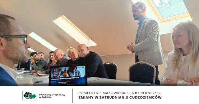 Zdjęcie artykułu Spotkanie informacyjne z Mazowiecką Izbą Rolniczą o nowych przepisach dotyczących zatrudniania cudzoziemców