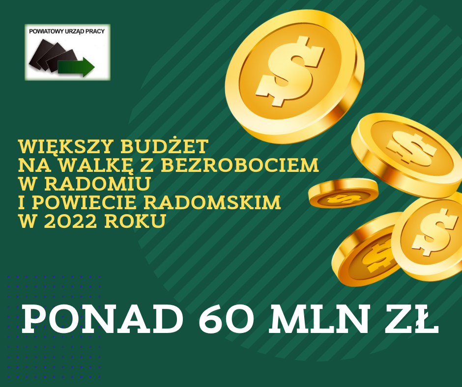 Większy budżet  na walkę z bezrobociem  w Radomiu i powiecie radomskim w 2022 roku. Ponad 60 ml zł.