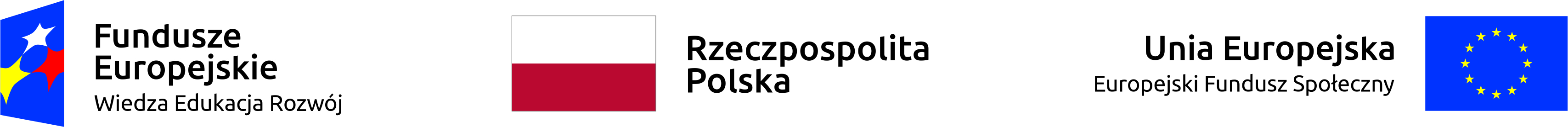 Zdjęcie przedstawia logo Fundusze Europejskie Wiedza Edukacja Rozwój , logo Rzeczpospolita Polska oraz logo Unia Europejska Europejski Fundusz Społeczny